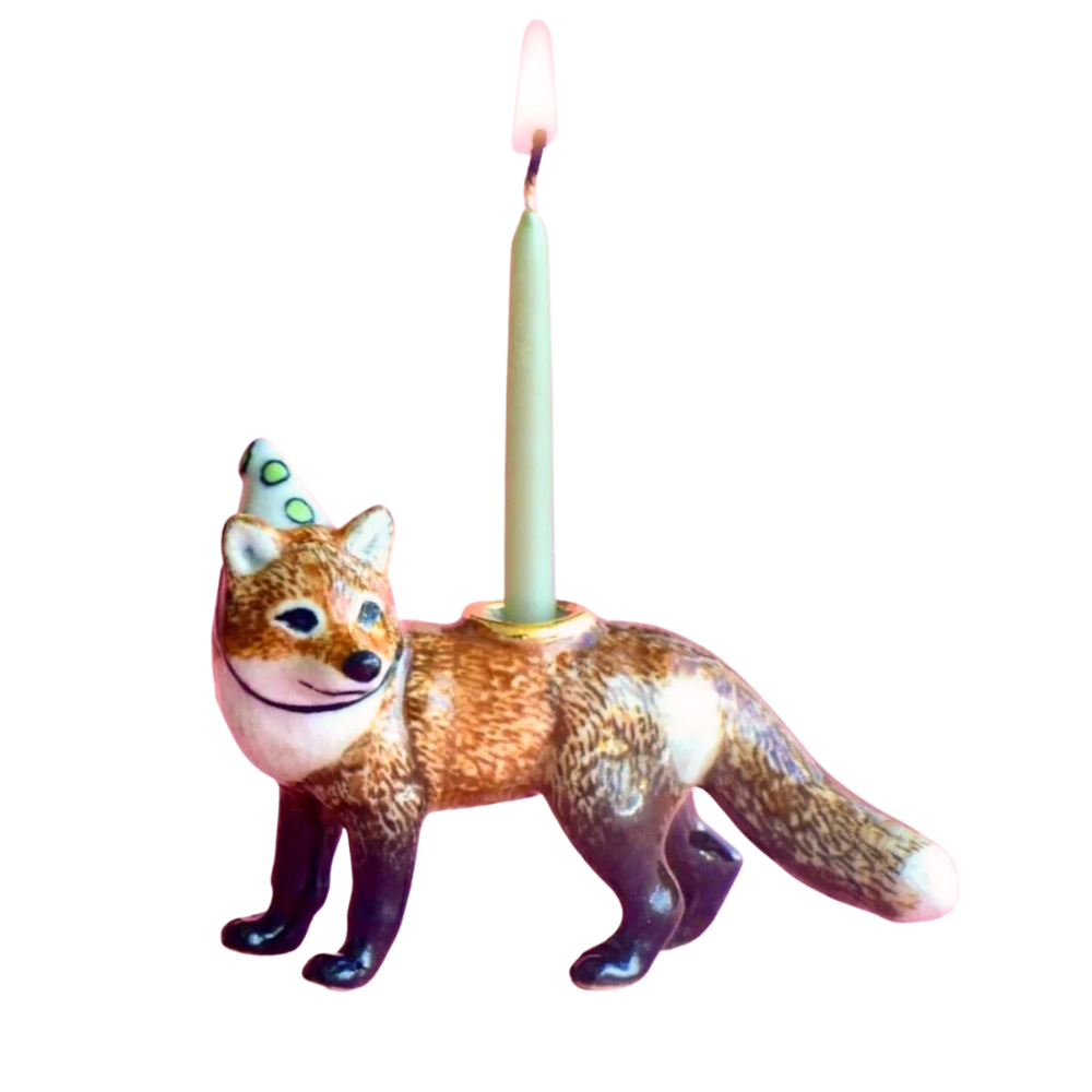 Camp Hollow Candleholder Cake Topper · Red Fox