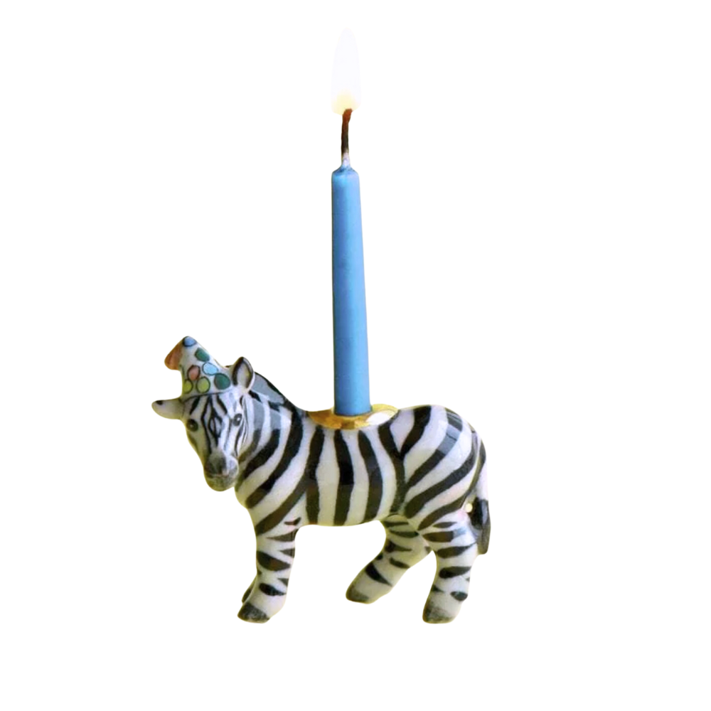 Camp Hollow Candleholder Cake Topper · Zebra