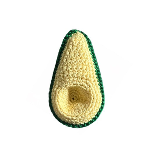 Crocheted Avocado Half