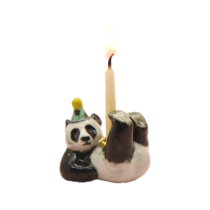 Camp Hollow Candleholder Cake Topper · Panda