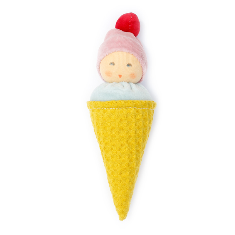 Nanchen Natur Organic Doll Rattle · Ice Cream Cone