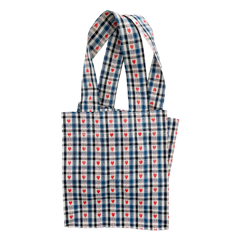 Small Grocery Bag · Plaid Hearts