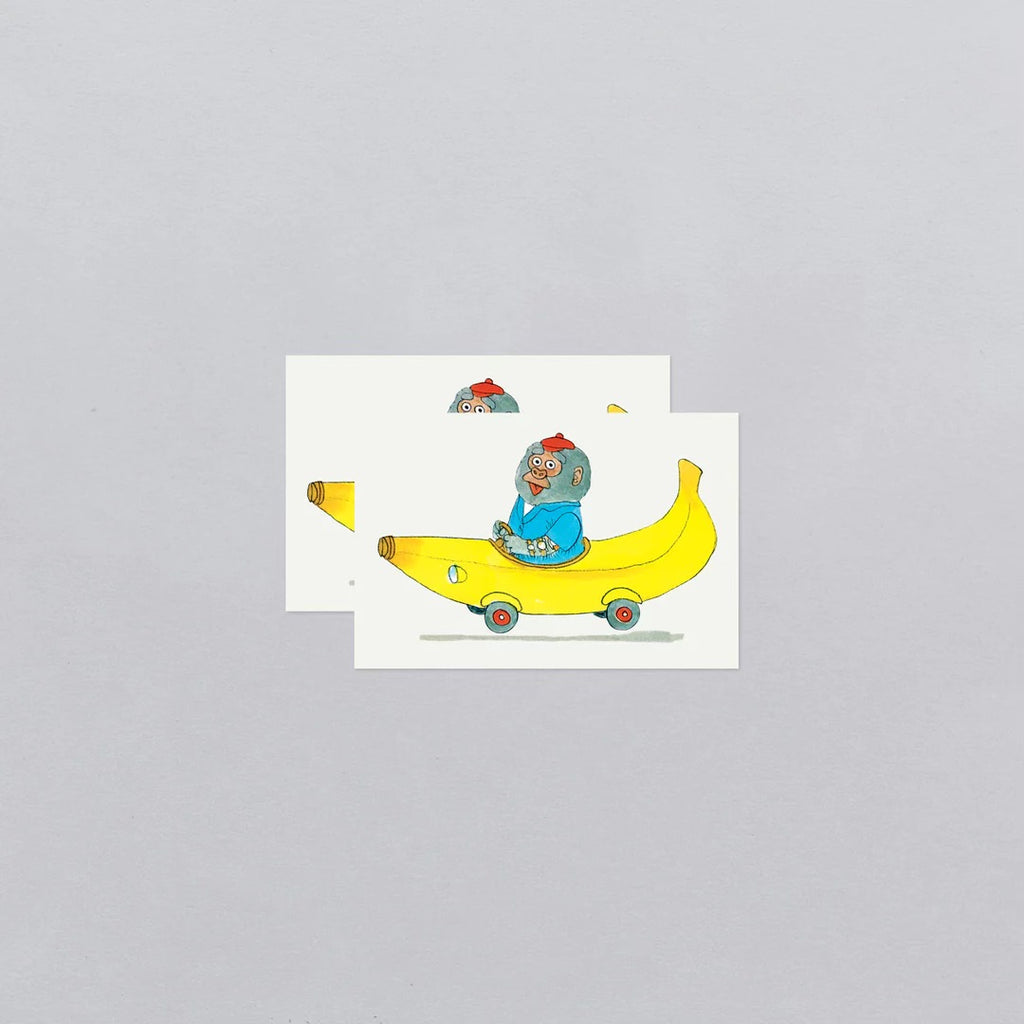 Tattly Richard Scarry Bananas Gorilla in Car Temporary Tattoo Set