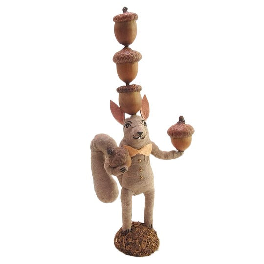 Vintage By Crystal Squirrel Balancing Acorns Decorative Figurine