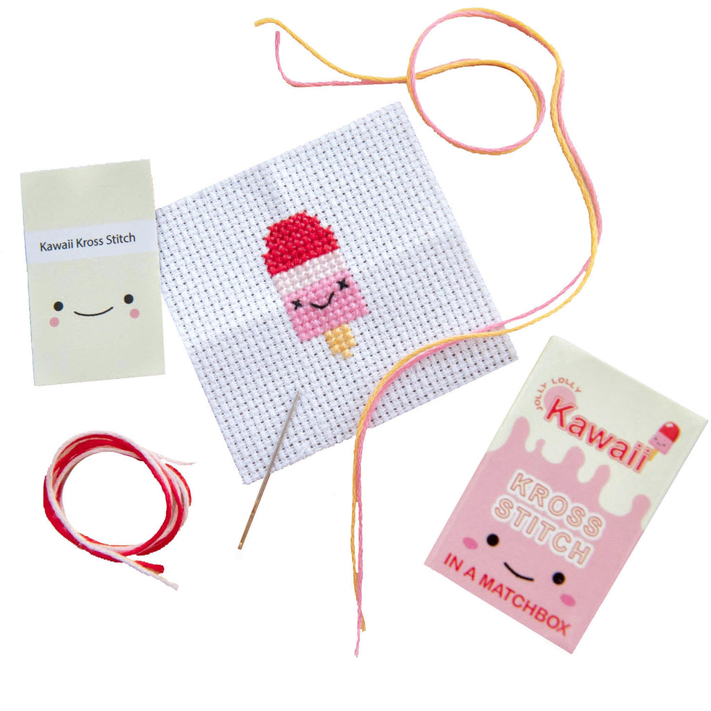Mini Cross Stitch Kit In A Matchbox · Popsicle