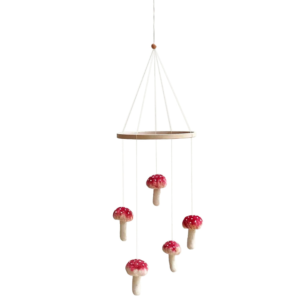 Petit Felts Decorative Mobile · Mushrooms