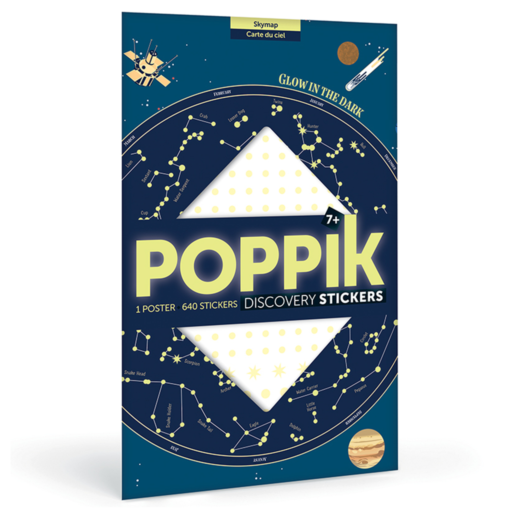 Poppik Sky Map Poster and Sticker Set