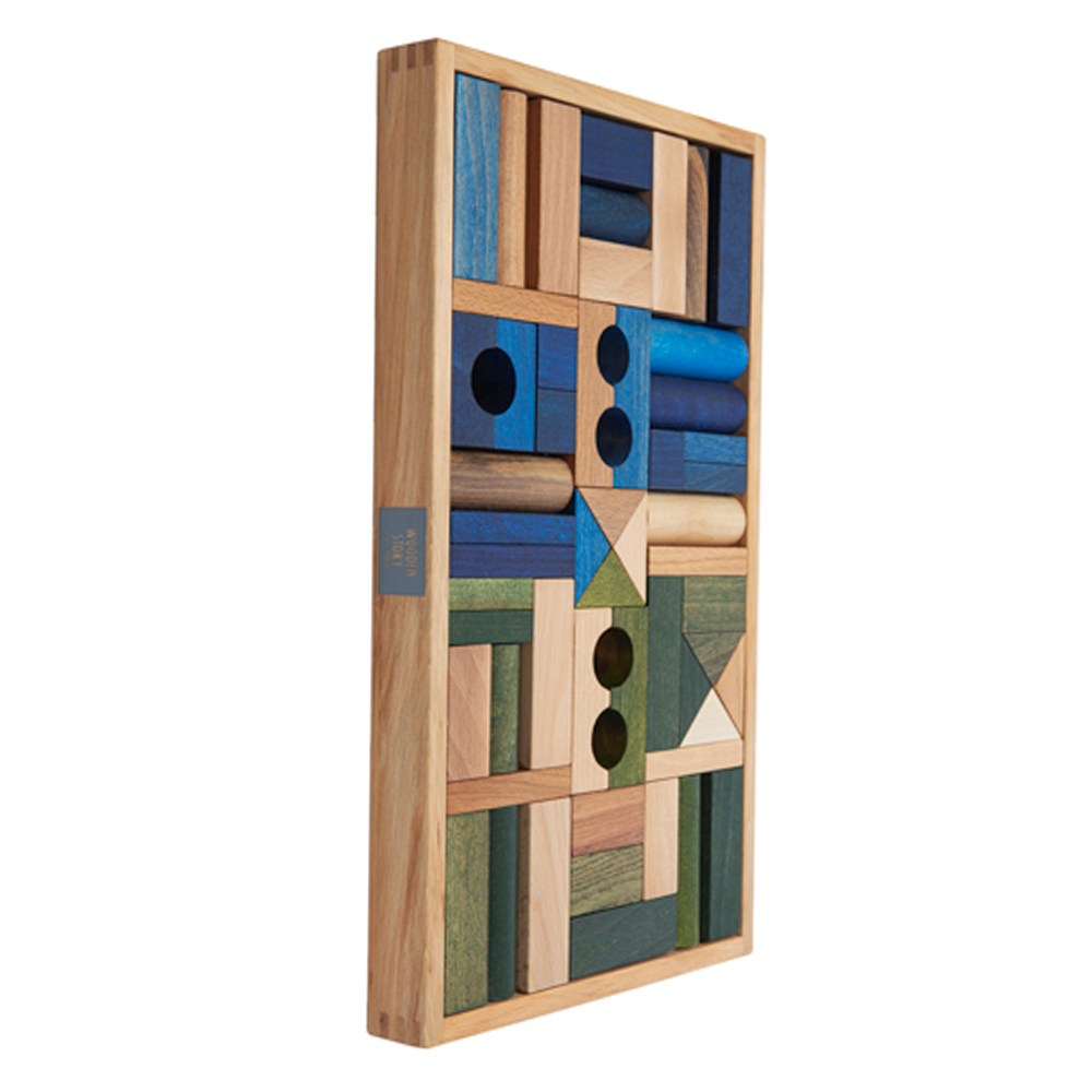 Wooden Story 54 Piece Block Set · Cool Tones
