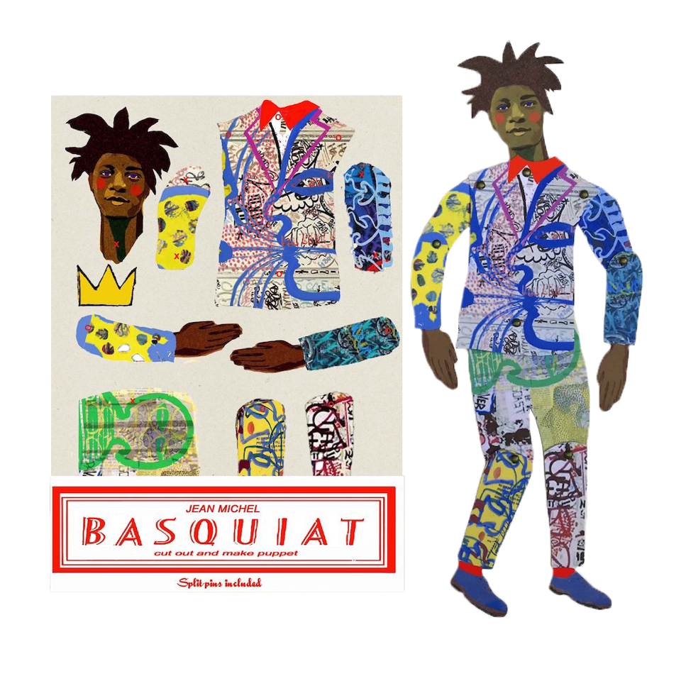 Jean-Michel Basquiat Cut and Create Paper Puppet