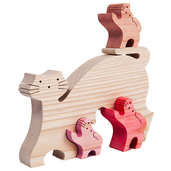 Wooden Cat Puzzle 
