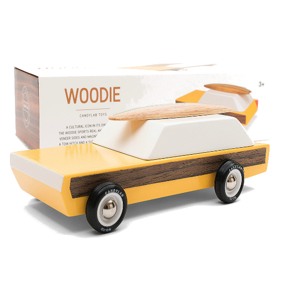 Candylab Woodie Station Wagon with Surfboard