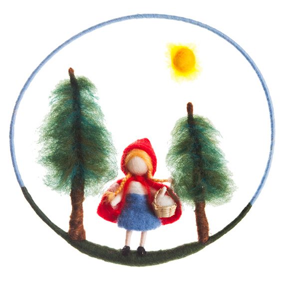 Felted Little Red Riding Hood Mobile 