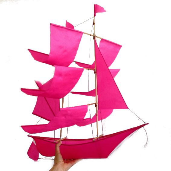 Pink Ship Kite 