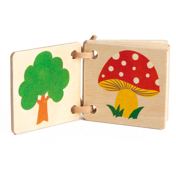 Miniature Wooden Picture Book with Owl Cover