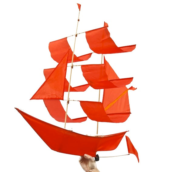 Orange Flame Ship Kite 