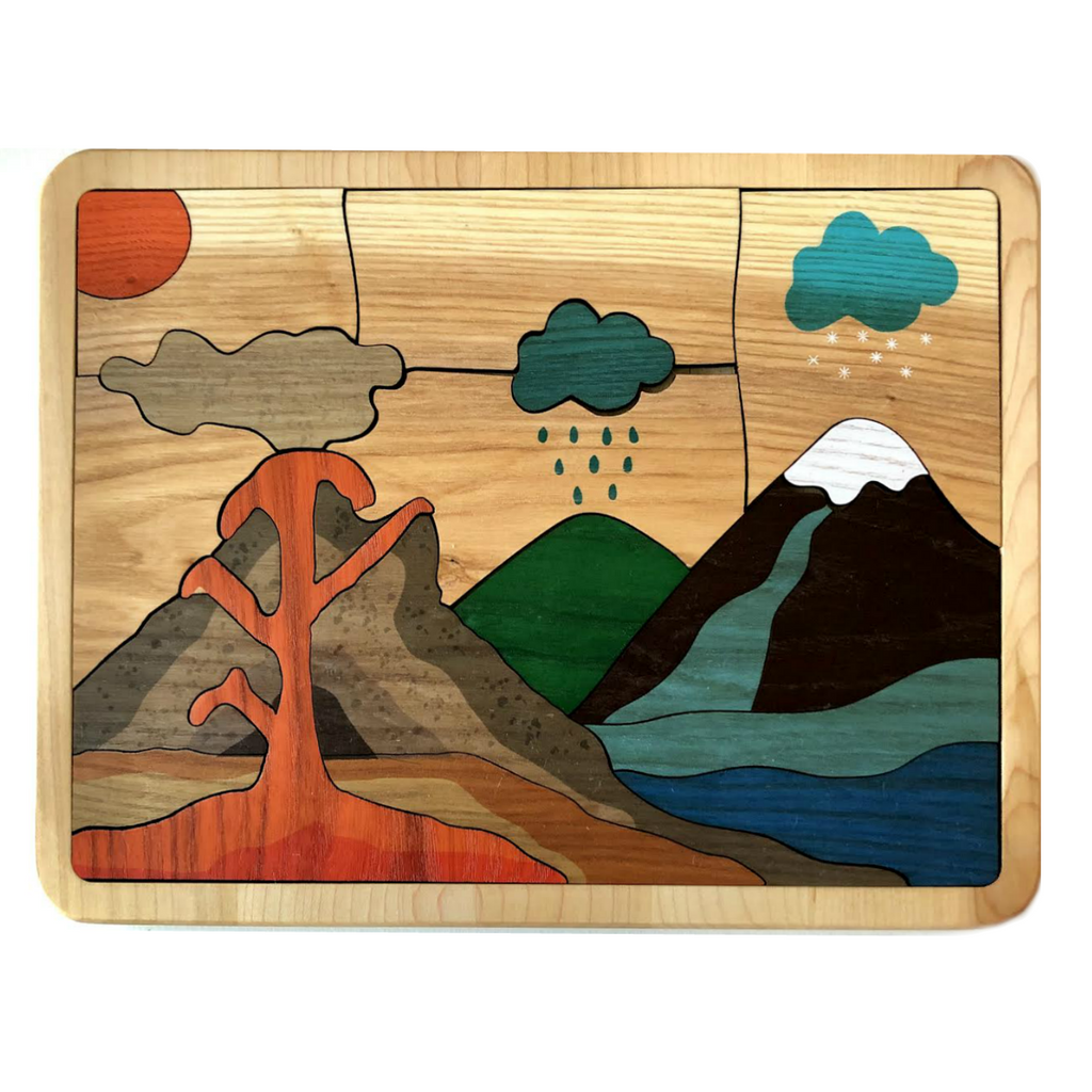 Wooden Rock Cycle Puzzle