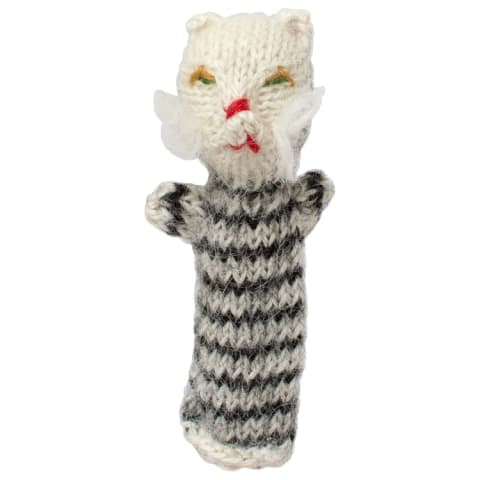 Finger Puppet · White Striped Cat