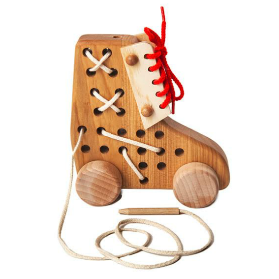 Wooden Lace-up Rollerskate