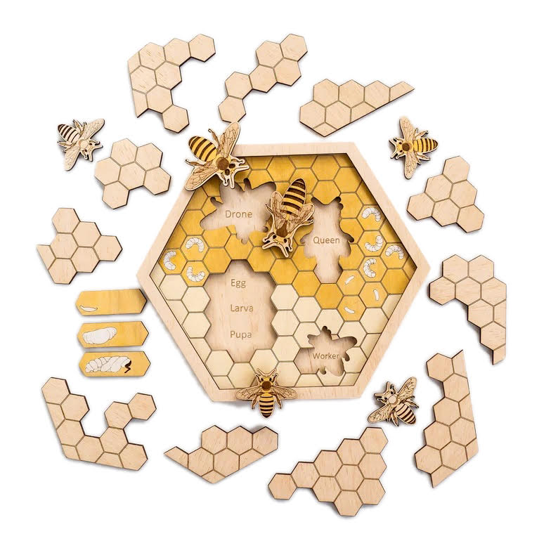 Wooden Honeycomb Puzzle