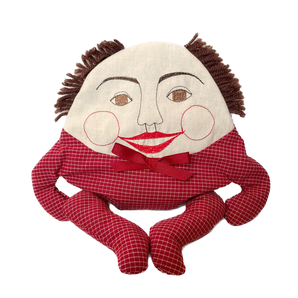 Humpty Dumpty Bean Bag Doll · Red Grid Check