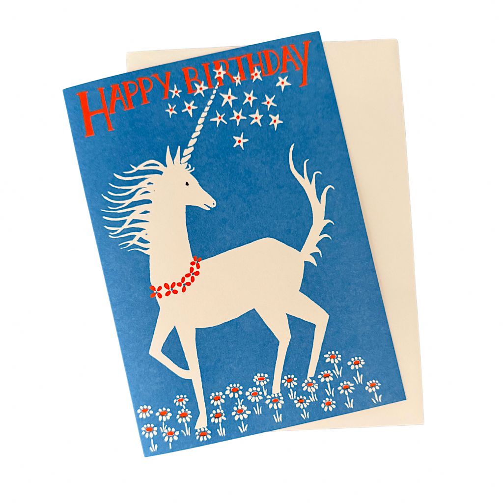 Cambridge Imprint Unicorn Birthday Card