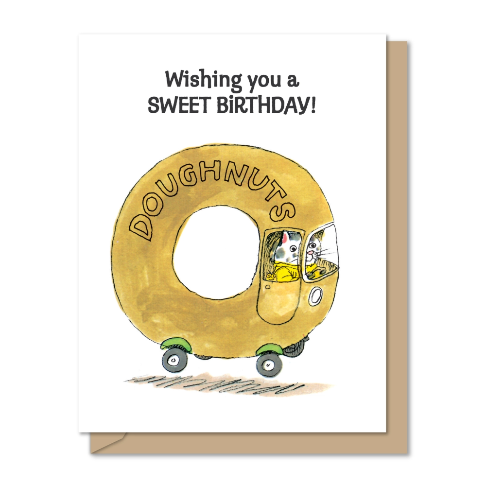 Maginating Richard Scarry Doughnut Car Birthday Card