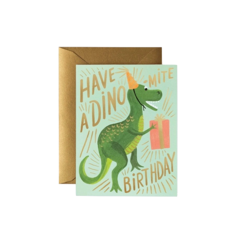 Rifle Dinosaur Birthday Card