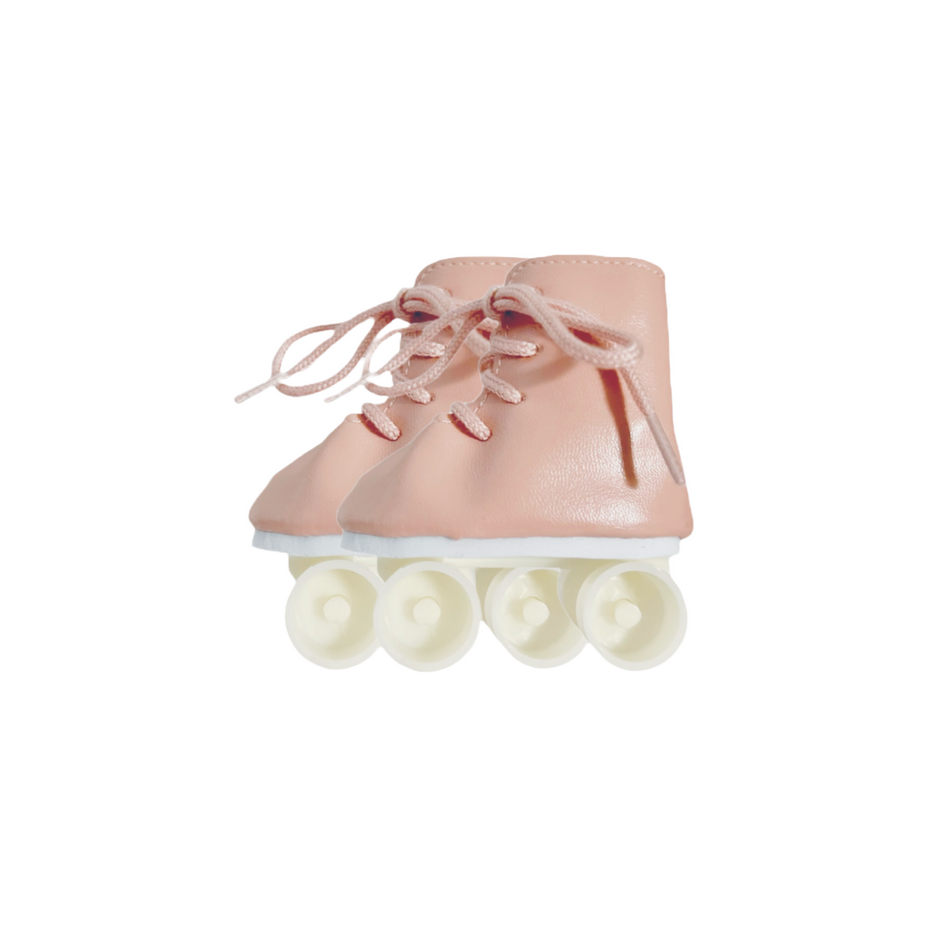 Minikane Bath Baby Doll Sized Roller Skates · Dusty Rose