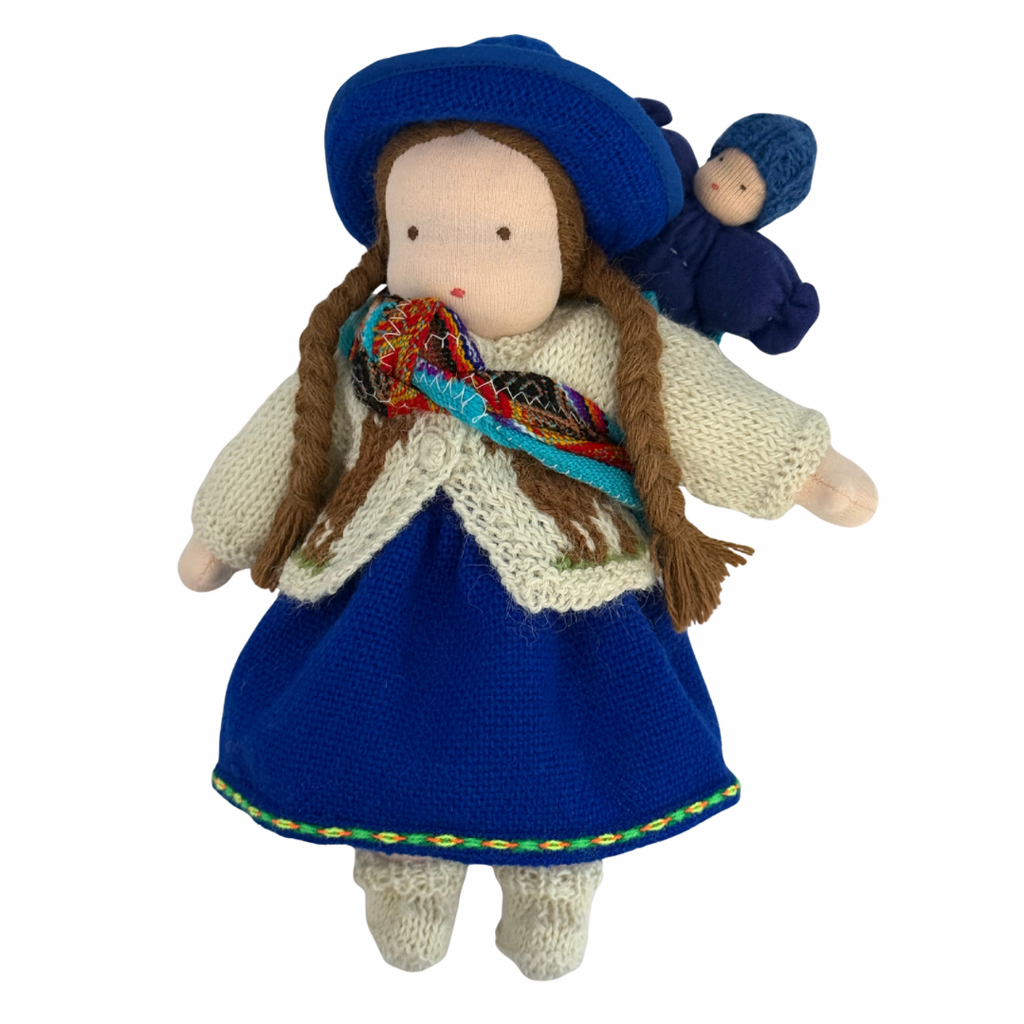 9" Waldorf Doll with Baby · Fair with Brown Hair
