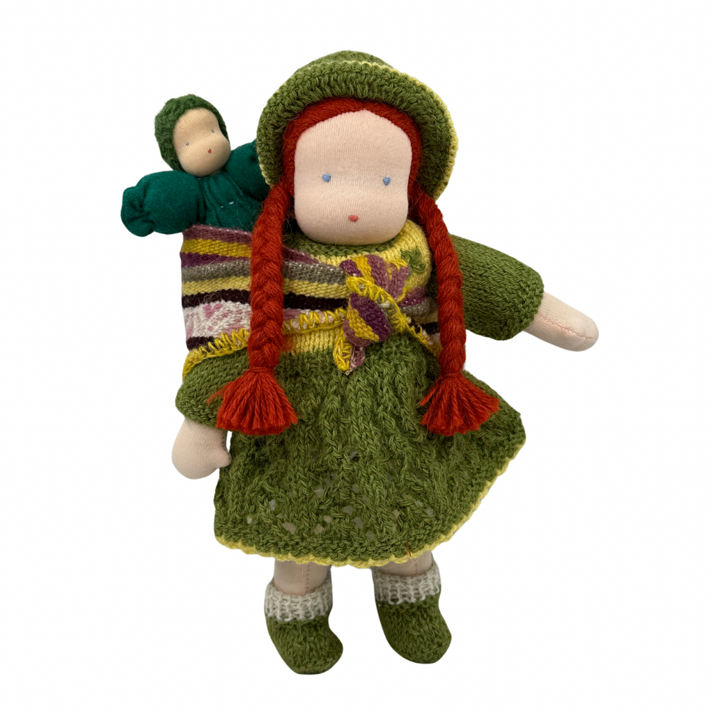 9" Waldorf Doll with Baby · Ginger
