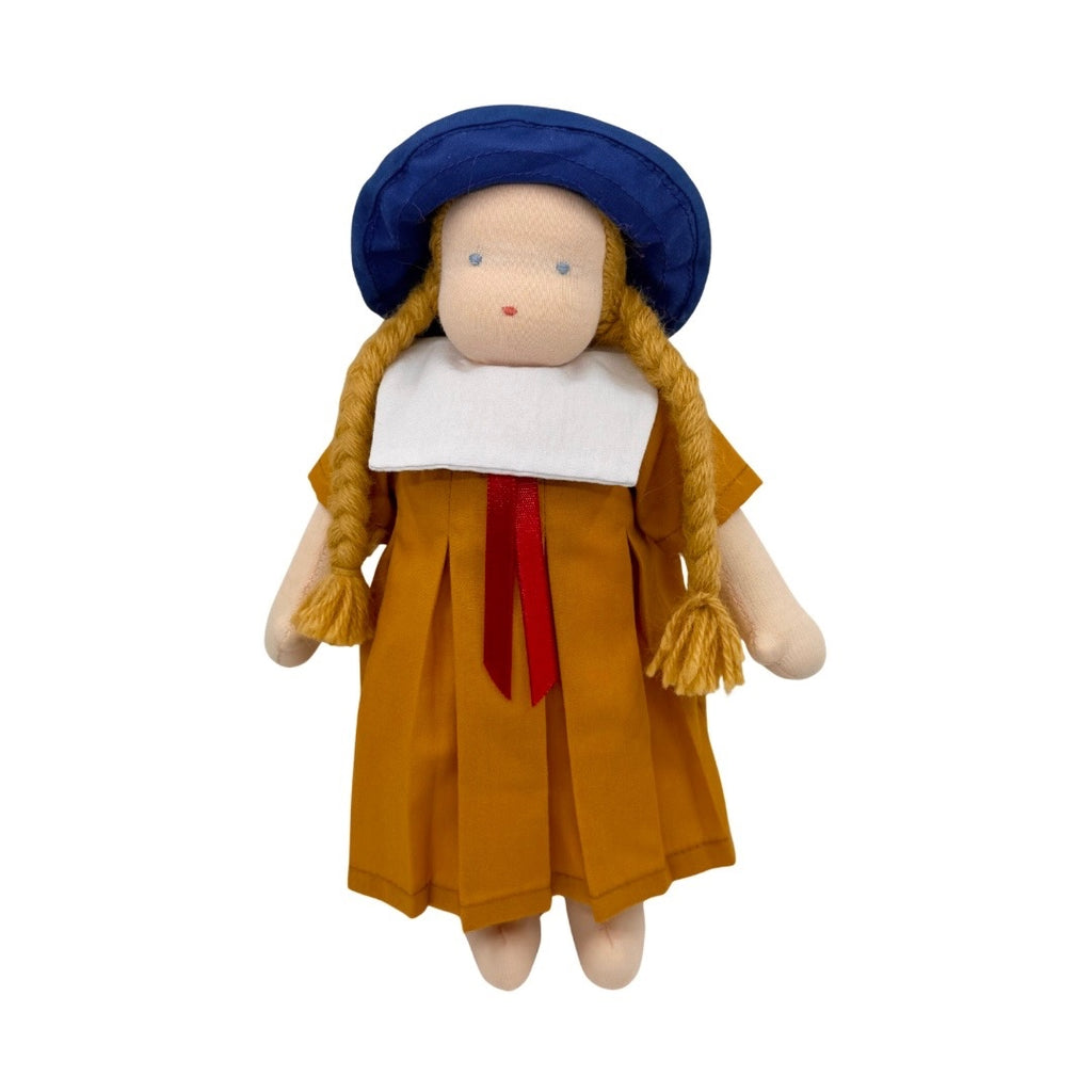 9" Waldorf Schoolgirl Doll · White Skin with Blonde Hair