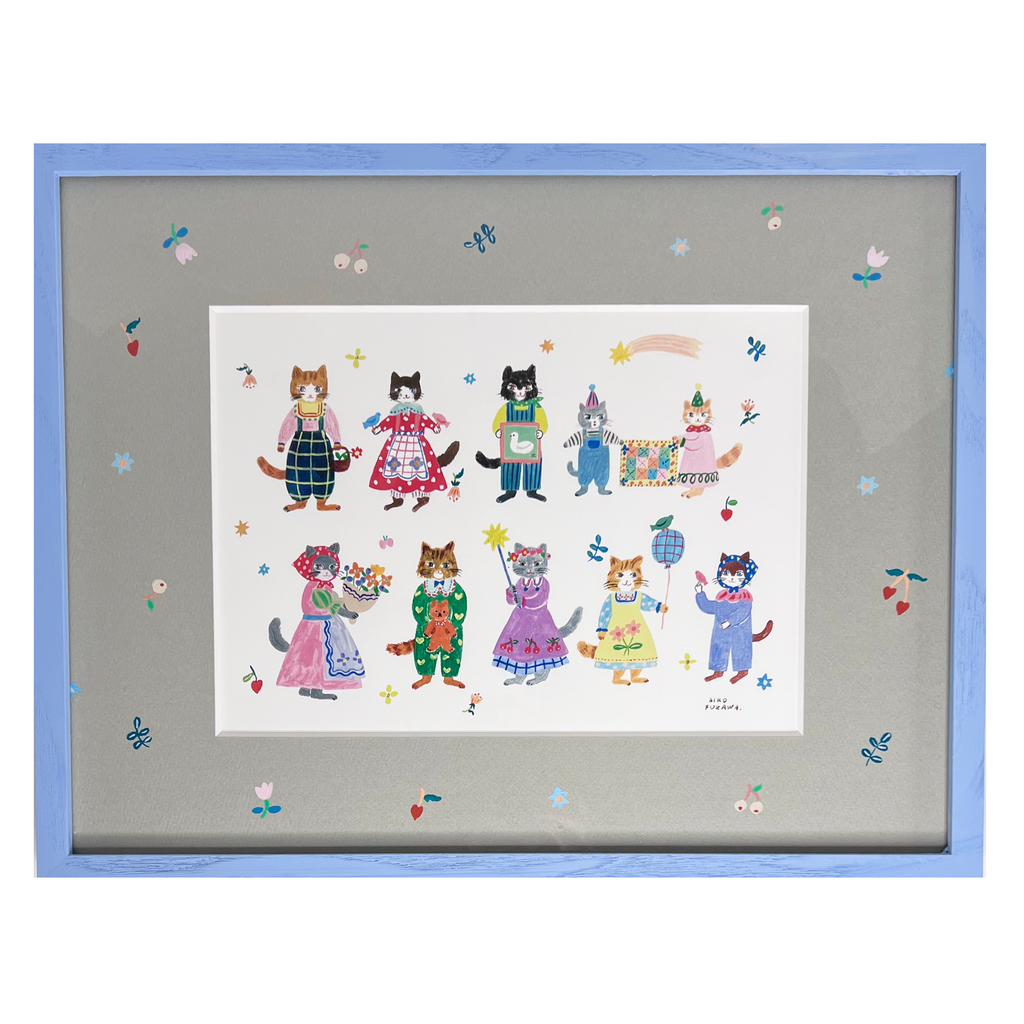 Aiko Fukawa Framed Print · Celebratory Cat Family