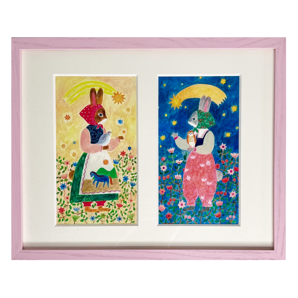 Aiko Fukawa Framed Print · Day and Night Rabbits