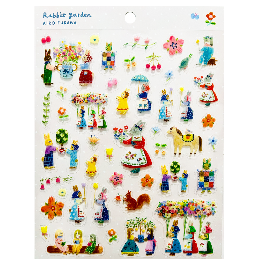 Aiko Fukawa Sticker Sheet · Rabbit Garden