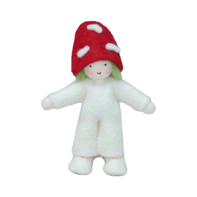 Red Mushroom Family with White Skin • Sold Individually