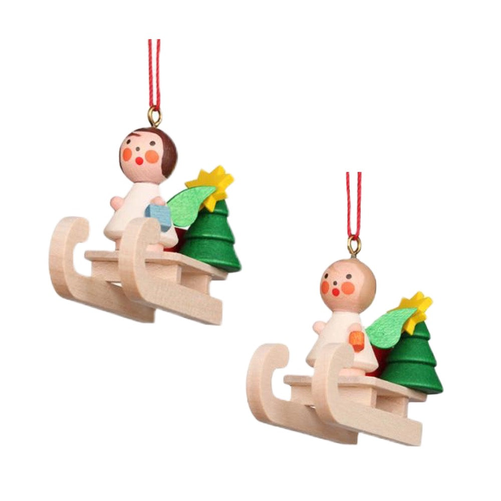 Angel on Sled Ornaments · Multiple Styles