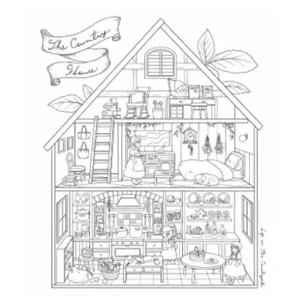 Antique Dollhouse Coloring Enchanting Miniature Worlds to Color & Explore by Yumiko Tezuka