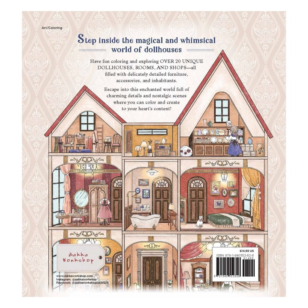 Antique Dollhouse Coloring Enchanting Miniature Worlds to Color & Explore by Yumiko Tezuka