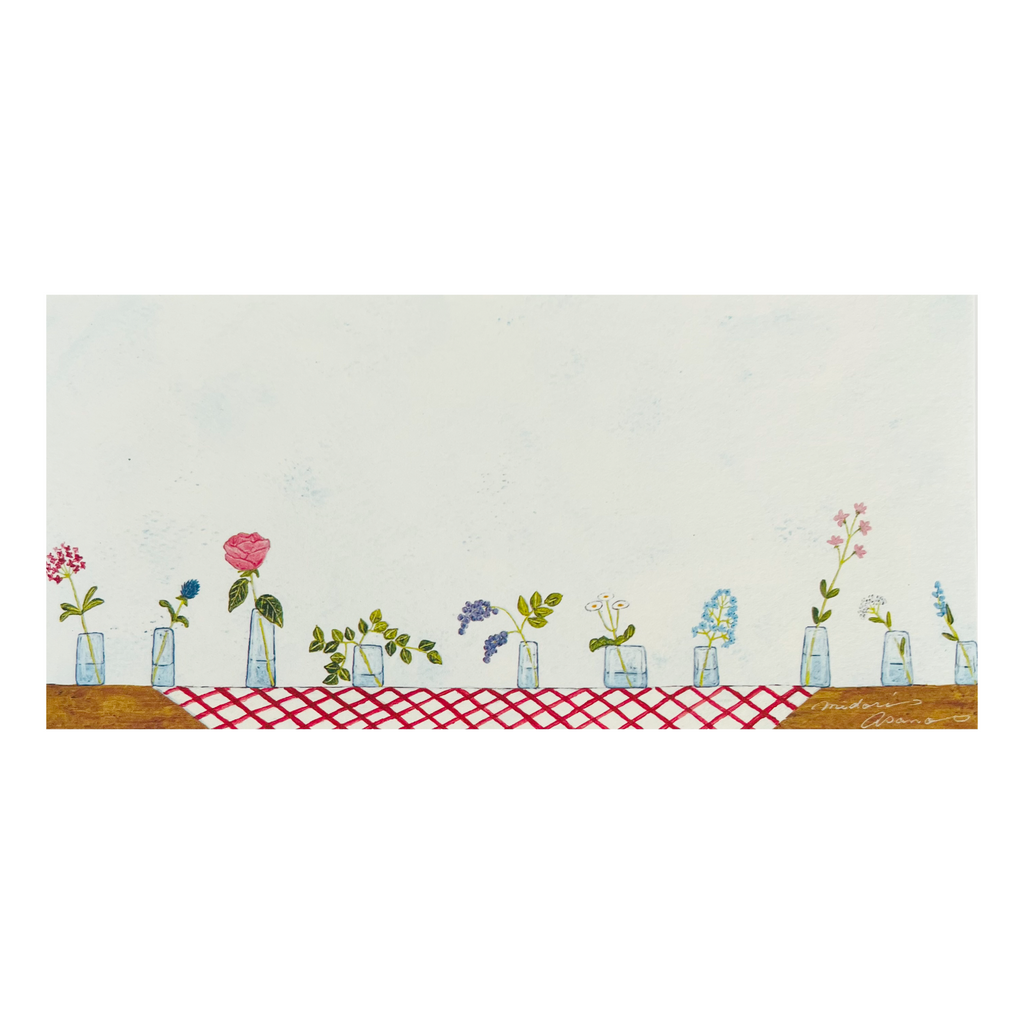 Asano Midori Notepad · With Flowers