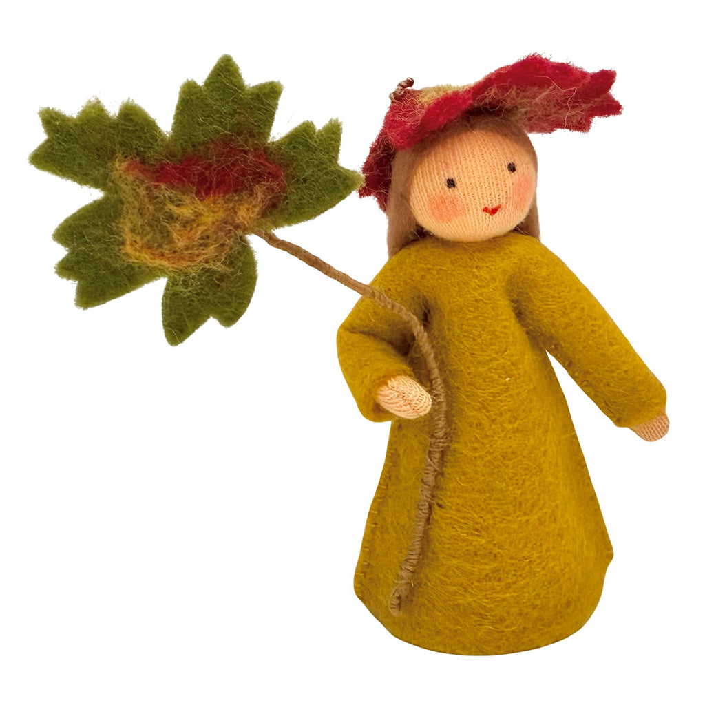 Autumn Fairy Holding Leaf  · Fair