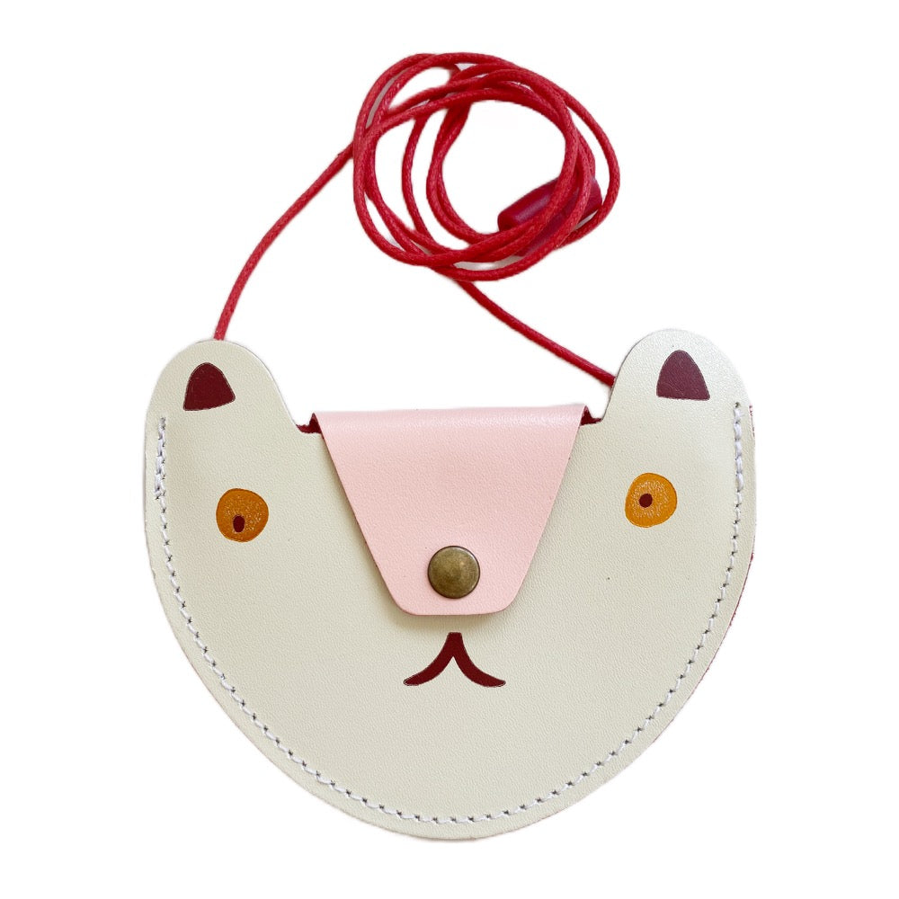 Bear Pocket Purse · Cream