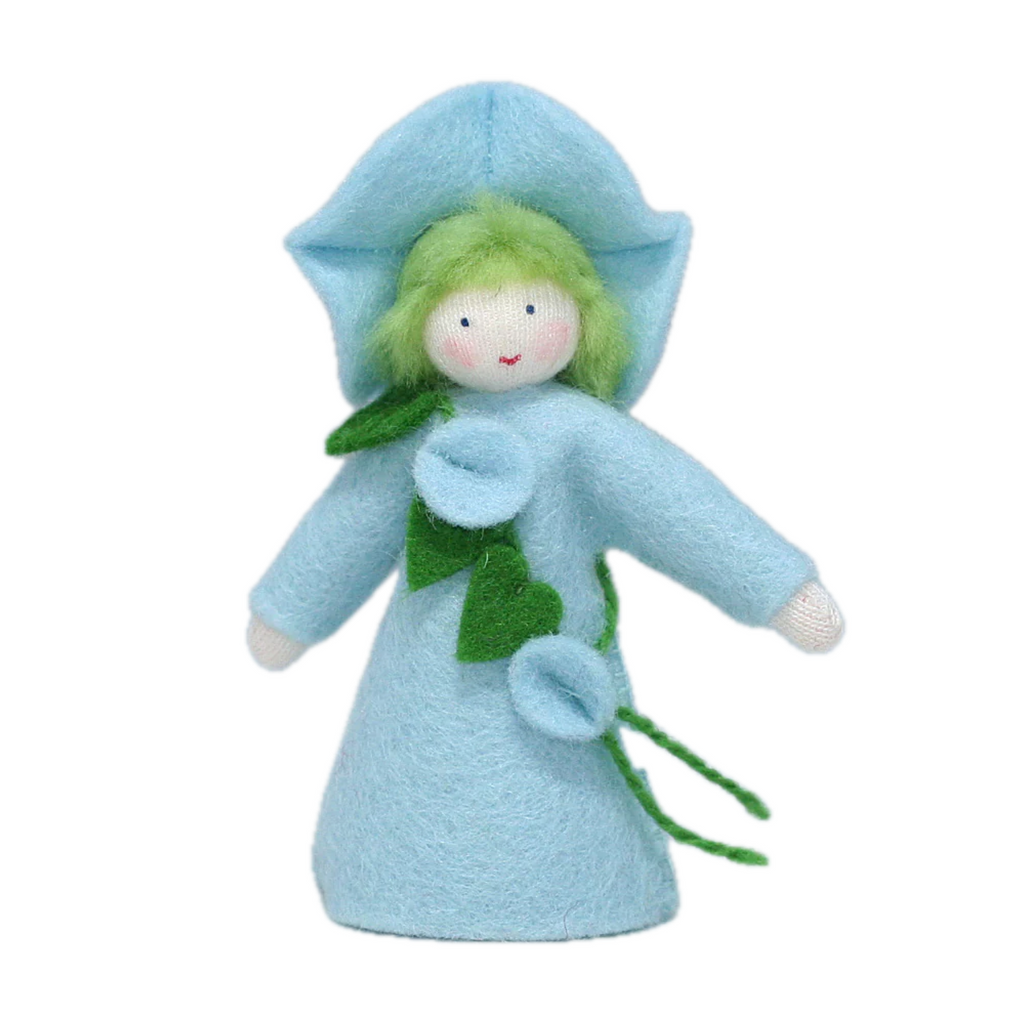 Blue Morning Glory Flower Fairy · White