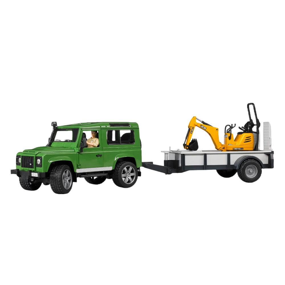 Bruder Land Rover Trailer with Excavator