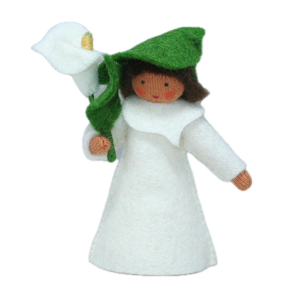 Calla Lily Fairy Holding Flower · Brown