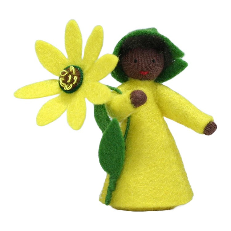 Cape Marigold Fairy Holding Flower · Black
