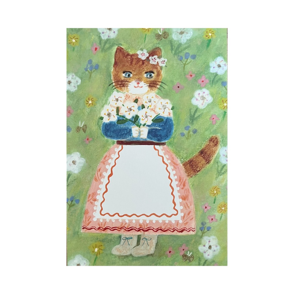 Aiko Fukawa Rabbits and Cats in Festive Attire Single Postcards · Multiple Styles