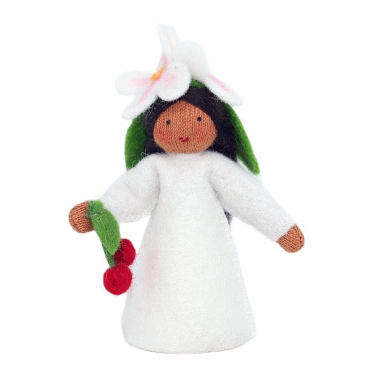 Cherry Blossom Fairy Holding Cherries · Brown