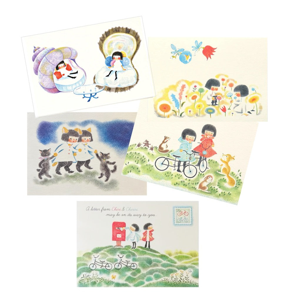 Chirri and Chirra 16 Piece Postcard Set