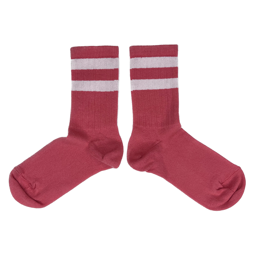 Collegien Coral Varsity Ankle High Socks · Coral Red