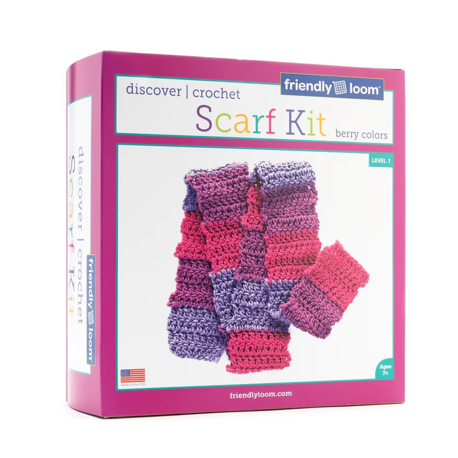 Crochet Scarf Kit · Berry Colors